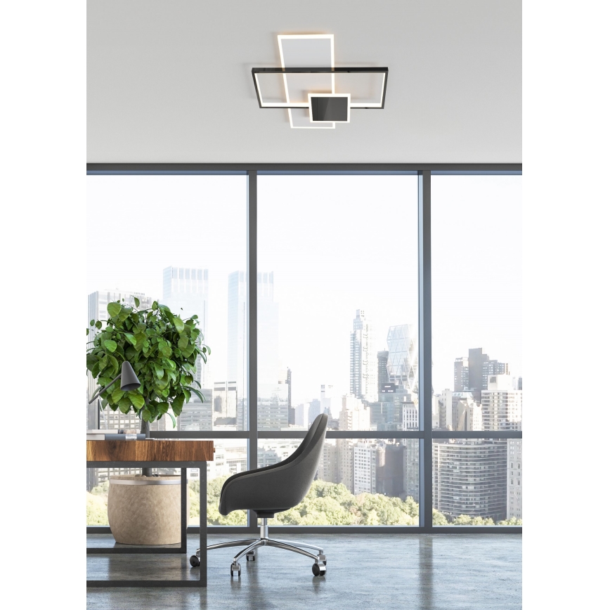 Zuma Line - Светодиодный потолочный светильник с регулированием яркости LED/46W/230V черный