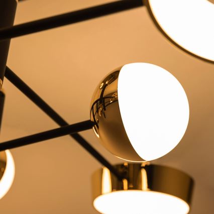 Zuma Line - диммируемая накладная LED-люстра, 60 Вт/230 В, золотая/чёрная