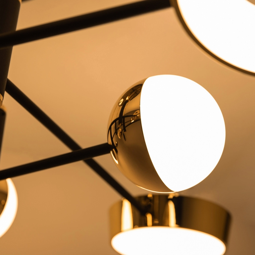 Zuma Line - диммируемая накладная LED-люстра, 60 Вт/230 В, золотая/чёрная