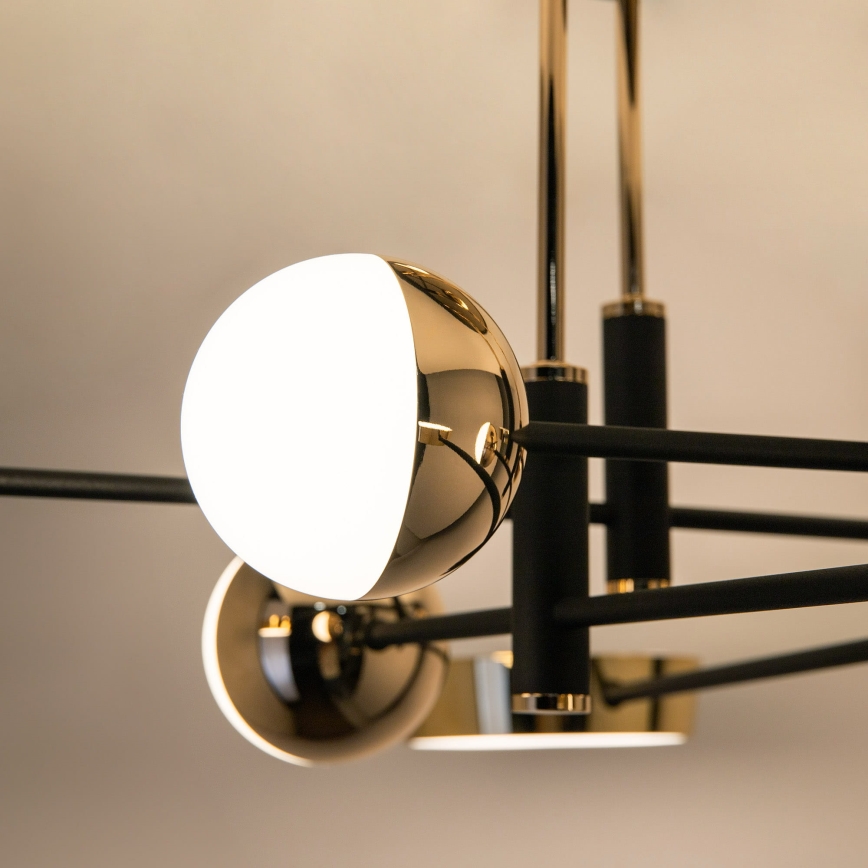 Zuma Line - диммируемая накладная LED-люстра, 60 Вт/230 В, золотая/чёрная