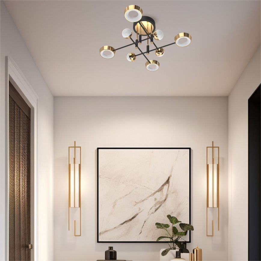 Zuma Line - диммируемая накладная LED-люстра, 60 Вт/230 В, золотая/чёрная