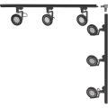 Zuma Line - Направленная лампа в многоканальной системе 6xGU10/15W/230V черная