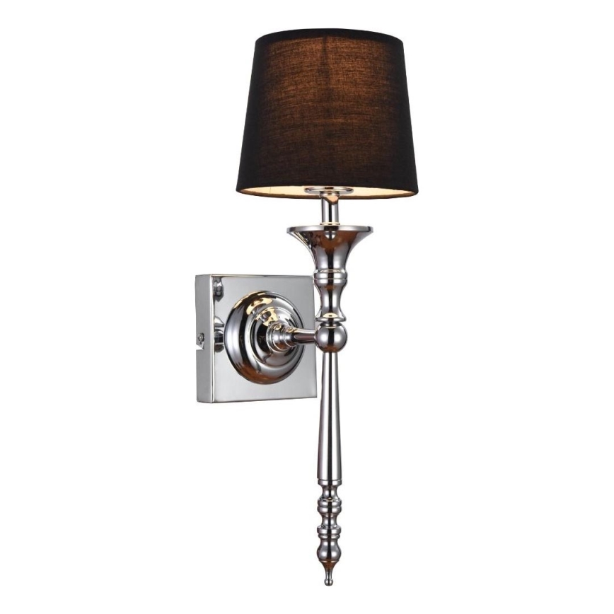 Zuma Line - Настенная лампа 1xE27/60W/230V черная/блестящий хром