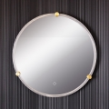 Zuma Line - Настенное зеркало для ванной комнаты со светодиодной подсветкой LED/24W/230V 3000/4000/6000K диаметр 60 см IP44 прозрачный/золотистый