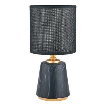 Zuma Line - Настольная лампа 1xE14/40W/230V черный/золотистый/мраморный декор
