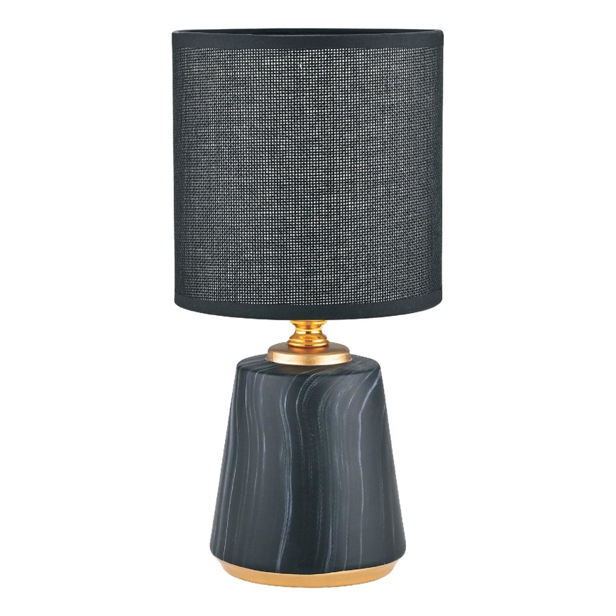 Zuma Line - Настольная лампа 1xE14/40W/230V черный/золотистый/мраморный декор