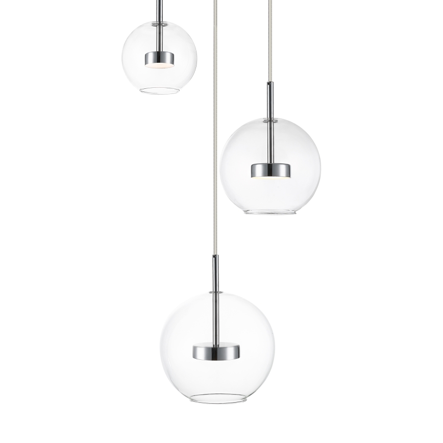 Zuma Line - Светодиодная подвесная люстра 3xLED/5W/230V блестящий хром