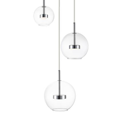 Zuma Line - Світлодіодна підвісна люстра 3xLED/5W/230V глянцевий хром