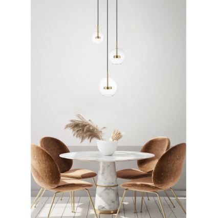 Zuma Line - Светодиодная подвесная люстра 3xLED/5W/230V золотистый