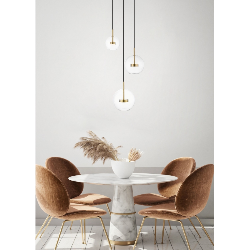 Zuma Line - Светодиодная подвесная люстра 3xLED/5W/230V золотистый