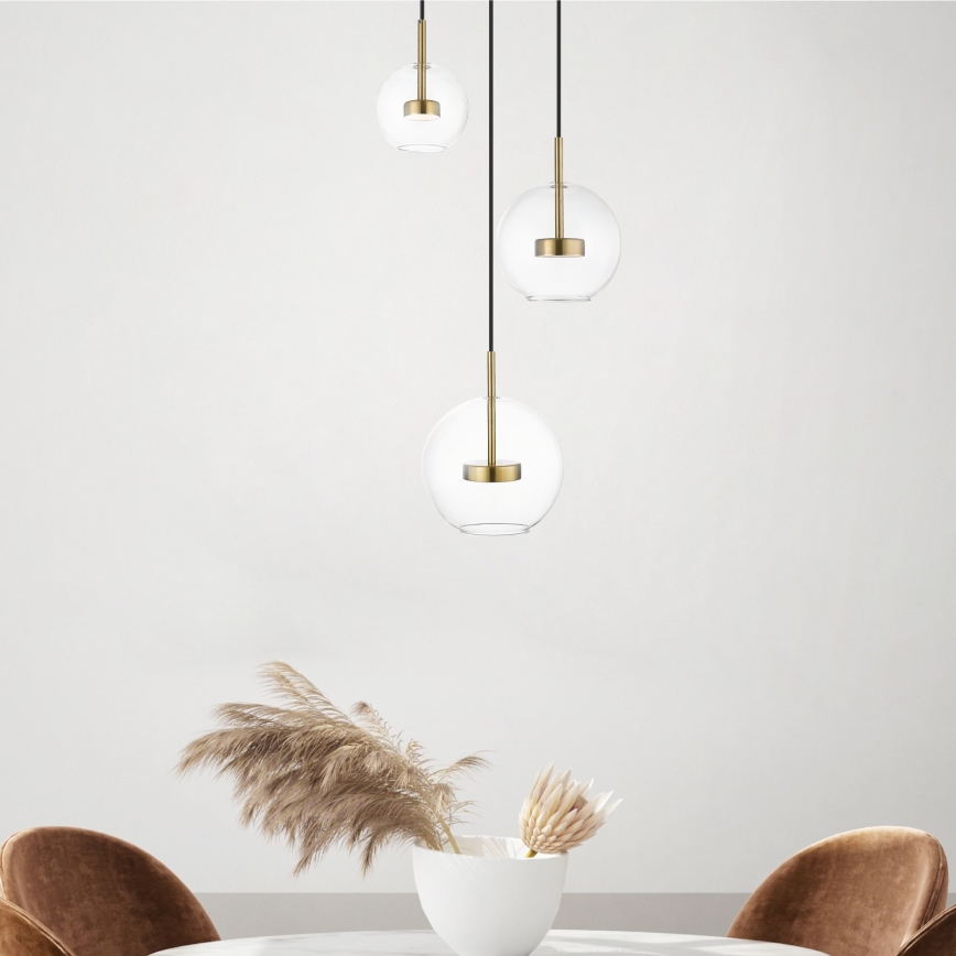 Zuma Line - Светодиодная подвесная люстра 3xLED/5W/230V золотистый