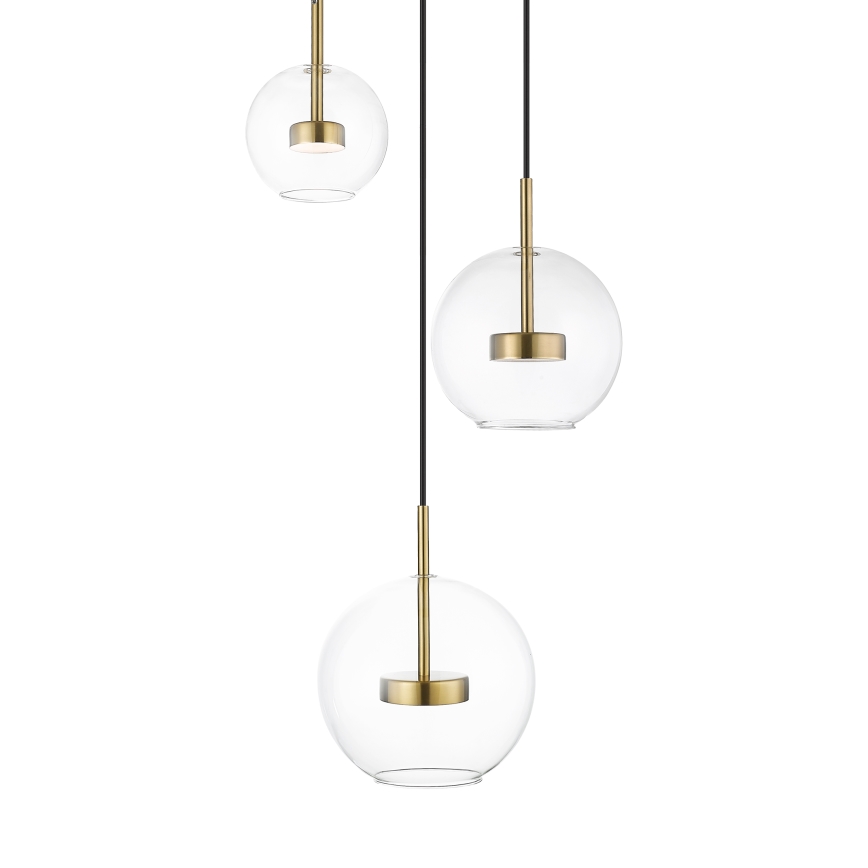 Zuma Line - Світлодіодна підвісна люстра 3xLED/5W/230V золотий