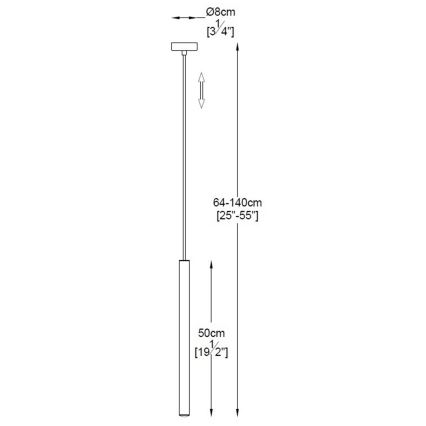 Zuma Line - Светодиодная подвесная люстра LED/5W/230V черный блестящий хром
