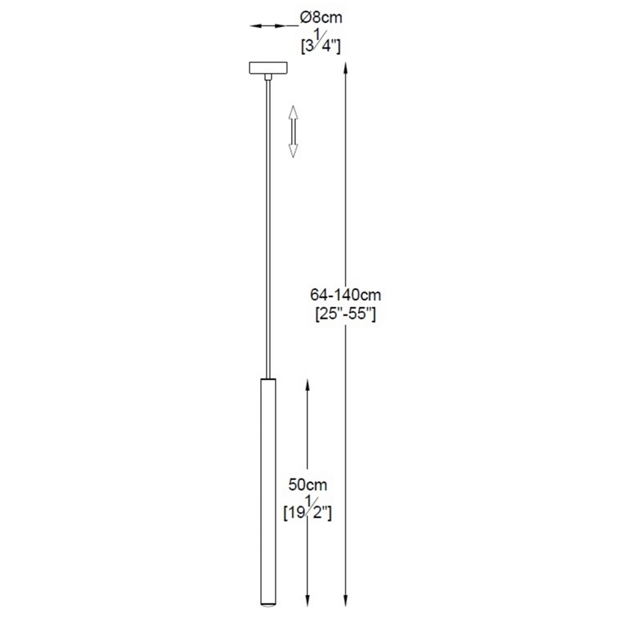 Zuma Line - Світлодіодна підвісна люстра LED/5W/230V чорний глянцевий хром