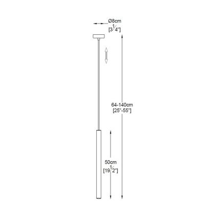 Zuma Line - Світлодіодна підвісна люстра LED/5W/230V чорний
