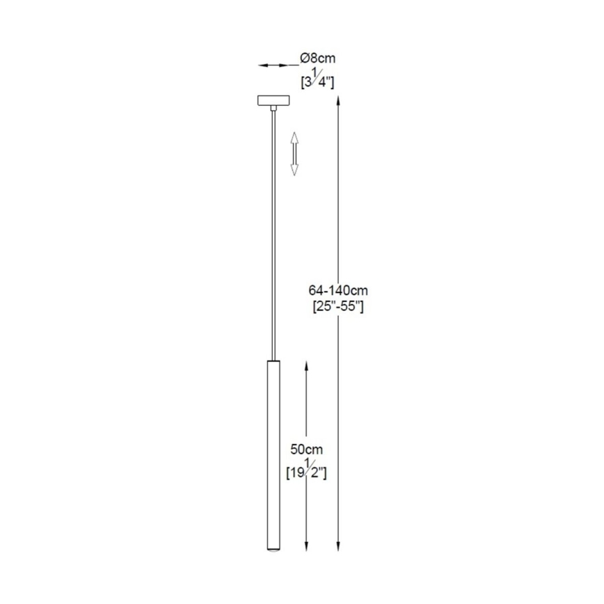 Zuma Line - Світлодіодна підвісна люстра LED/5W/230V чорний