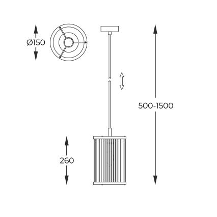Zuma Line - Підвісна люстра 1xE14/40W/230V глянцевий хром