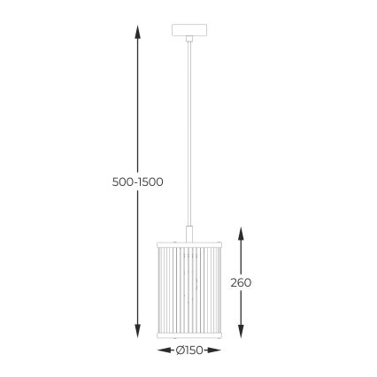 Zuma Line - Підвісна люстра 1xE14/60W/230V чорний