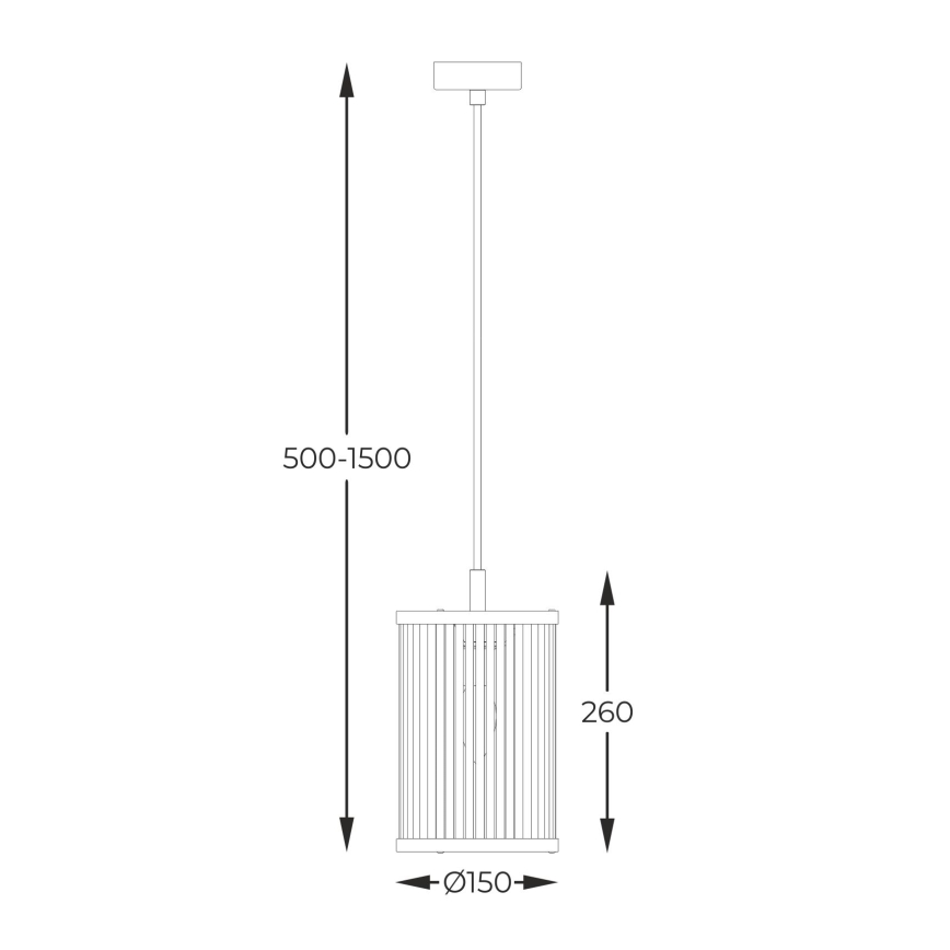 Zuma Line - Підвісна люстра 1xE14/60W/230V чорний