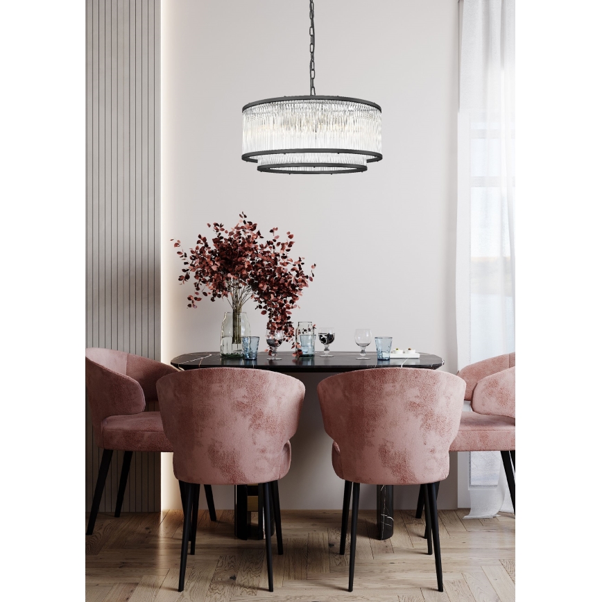 Zuma Line - Люстра на цепи 6xE14/60W/230V черный