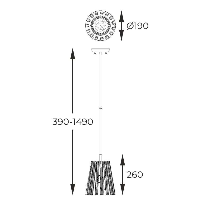 Zuma Line - Підвісна люстра 1xE14/40W/230V золотий