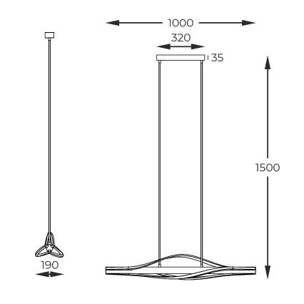 Zuma Line - Світлодіодна підвісна люстра LED/30W/230V