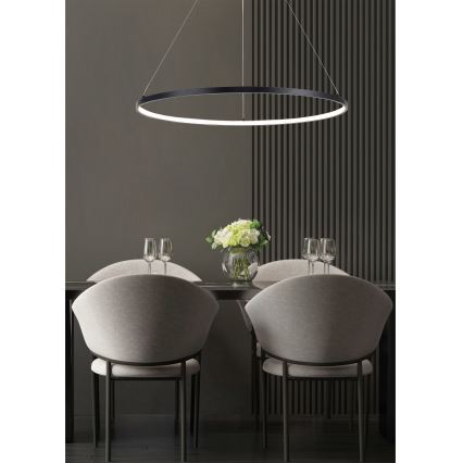 Zuma Line - Світлодіодна підвісна люстра LED/32W/230V 3000/4000/6000K діаметр 60 см чорний