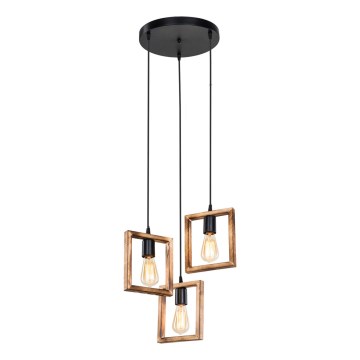Zuma Line - Подвесная люстра 3xE27/20W/230V сосна/черный