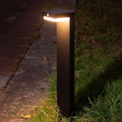 Zuma Line - Світлодіодна сонячна лампа з датчиком руху та сутінків LED/4,5 Вт/2000 мАг IP44 чорна