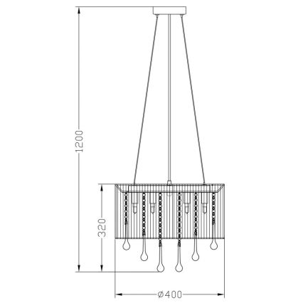 Zuma Line - Люстра на тросе 8xG9/40W/230V черная