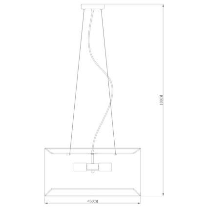 Zuma Line - Люстра на тросе 4xE27/60W/230V черная