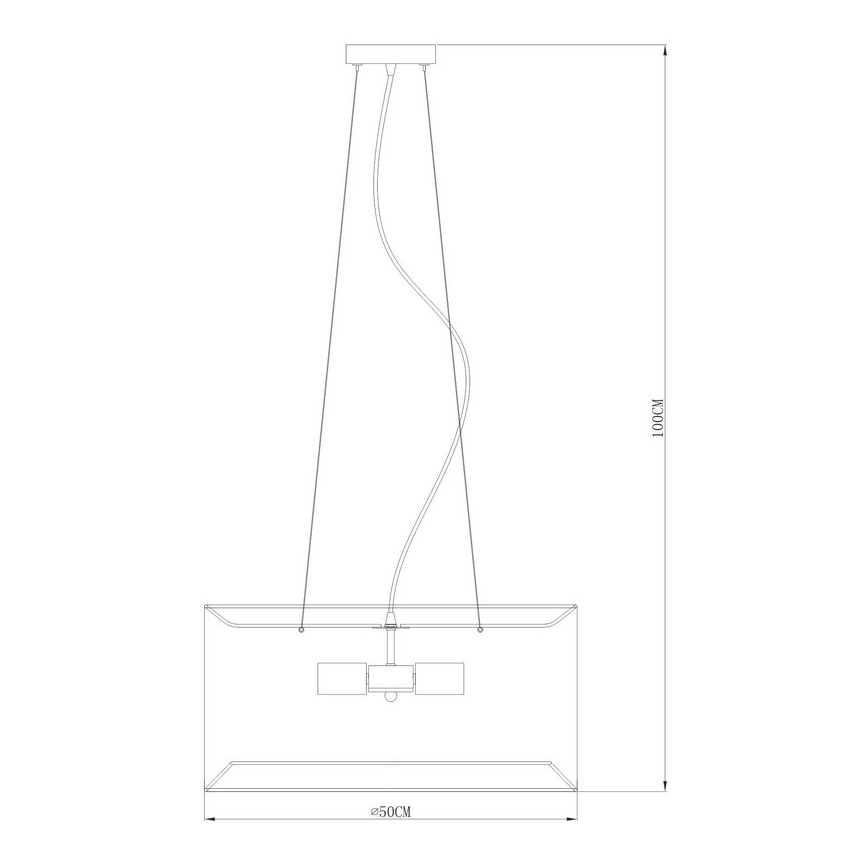 Zuma Line - Підвісна люстра 4xE27/60W/230V чорний