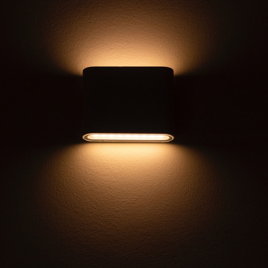 Zuma Line - Вуличний світлодіодний настінний світильник LED/12W/230V IP65 чорний