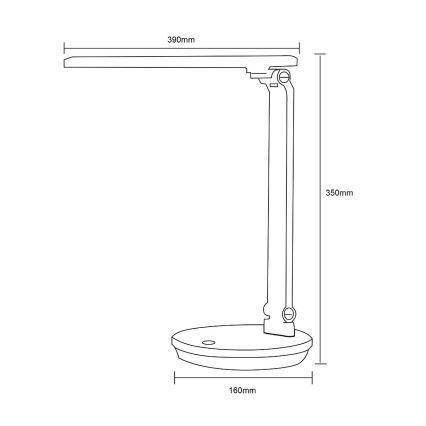 Zuma Line - Светодиодная настольная лампа LED/5W/230V 3000-6000K черный