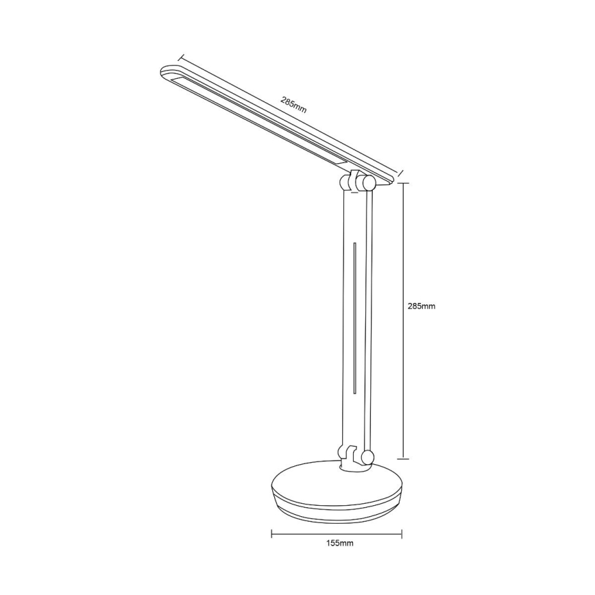 Zuma Line - Светодиодная настольная RGBW-лампа с регулированием яркости LED/5W/230V 3000-6000K черный