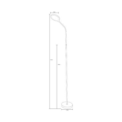 Zuma Line - Светодиодный регулируемый торшер LED/10W/230V 3000/4500/6500K черный