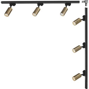 Zuma Line - Спот-светильник в направляющей системе 6xGU10/35W/230V черный/золотой