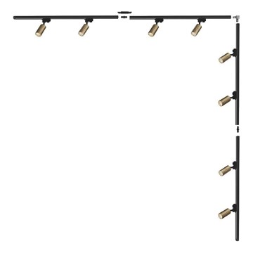 Zuma Line - Спот світильник у системі на рейках 8xGU10/35W/230V чорний/золотий