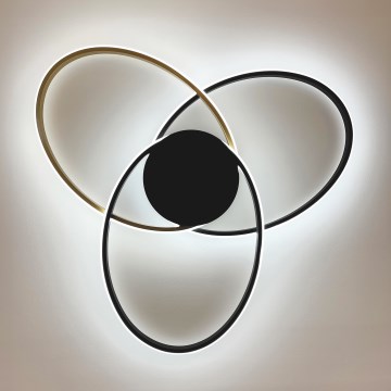 Zuma Line - Стельовий LED світильник LED/60W/230V 3000/4000/6000K чорний/золотий