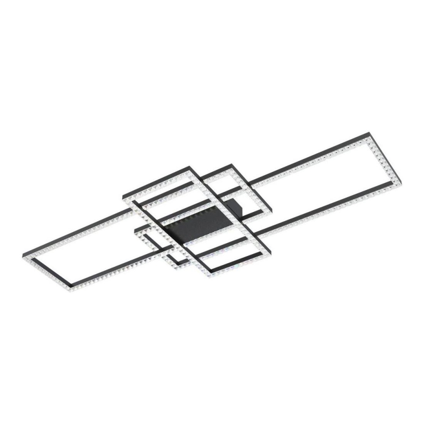 Zuma Line - Светодиодный хрустальный светильник с регулированием яркости LED/52W/230V 2700-6000K черный + дистанционное управление