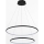 Zuma Line - Світлодіодна підвісна люстра LED/40W/230V чорний