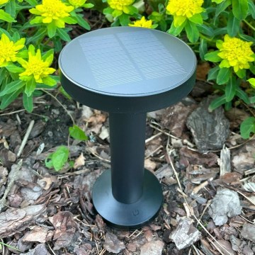 Zuma Line - Світлодіодна регульована за яскравістю сонячна настільна лампа LED/2W/2000 mAh IP44 чорна