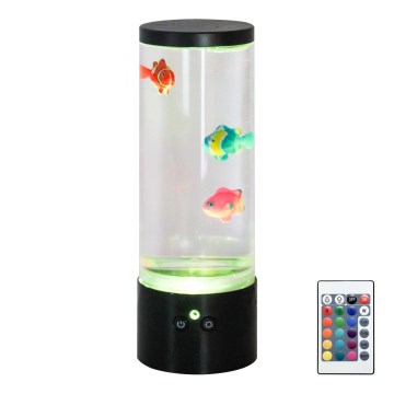 Zuma Line - Світлодіодна RGB настільна лампа з регулюванням яскравості LED/1W/5V/3xAA + дистанційне керування