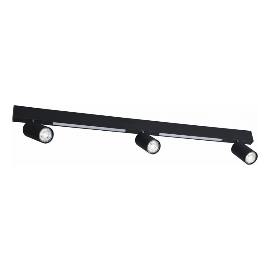Zuma Line - Світлодіодний настінний точковий світильник 3xGU10/5W/230V + 2xLED/8W чорний