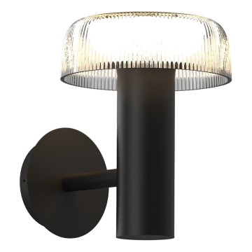 Zuma Line - Світлодіодний сонячний настінний світильник LED/2,5 Вт/2000 мАг IP44 чорний