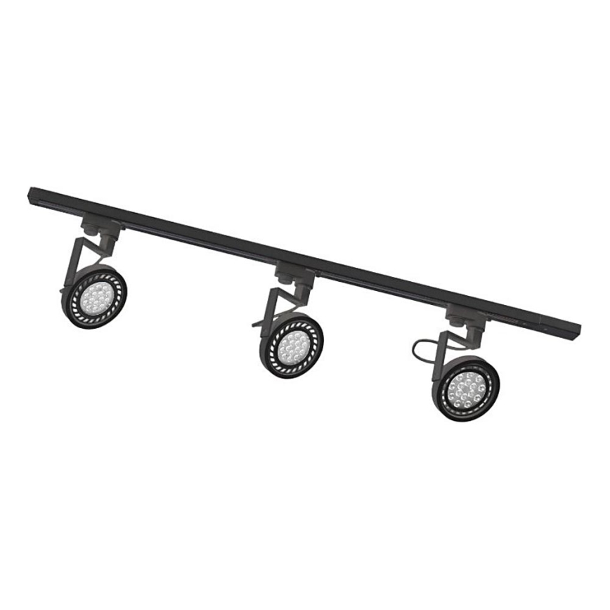 Zuma Line - Трековый точечный светильник 3xGU10/15W/230V черный