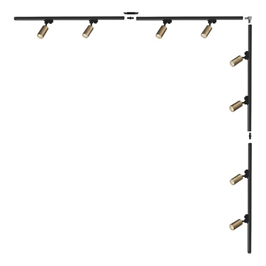 Zuma Line - Встраиваемый светильник в рейлинговой системе 8xGU10/35W/230V черный/золотой