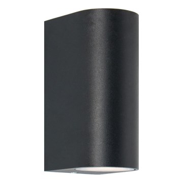 Zuma Line - Вуличний настінний світильник 2xGU10/35W/230V IP44 чорний
