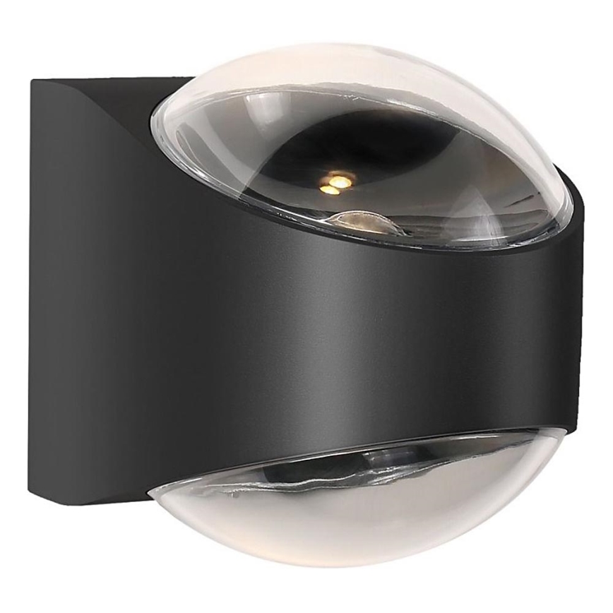 Zuma Line - Вуличний світлодіодний настінний світильник LED/12W/230V IP65 чорний