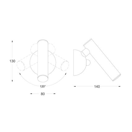 Zuma Line - Світлодіодний настінний точковий світильник LED/5W/230V золотий